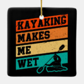 Grappige Kayak Lover Kayaking Retro River Kayaker Keramisch Ornament (Achterkant)
