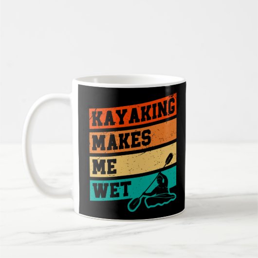 Grappige Kayak Lover Kayaking Retro River Kayaker Koffiemok (Links)