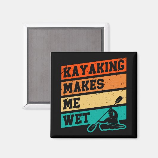 Grappige Kayak Lover Kayaking Retro River Kayaker Magneet (Voorkant / Achterkant)