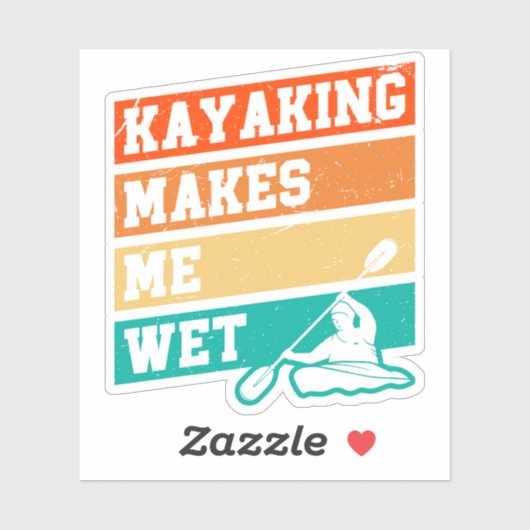 Grappige Kayak Lover Kayaking Retro River Kayaker Sticker (Vel)