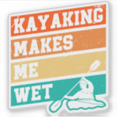 Grappige Kayak Lover Kayaking Retro River Kayaker Sticker (Voorkant)