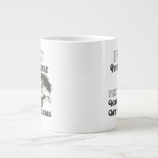 Grappige Kayak Vist Quote Mok (Voorkant)