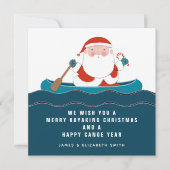 Grappige Kayaking Canoe Kerstkaarten Feestdagenkaart (Voorkant)