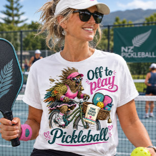 Grappige Kea-vogel Gaat Pickleball Spelen Tri-Blend Shirt