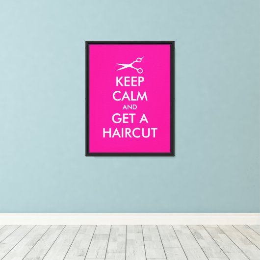 Grappige keep calm canvasprint decoratie voor kaps (Insitu (Houten vloer))