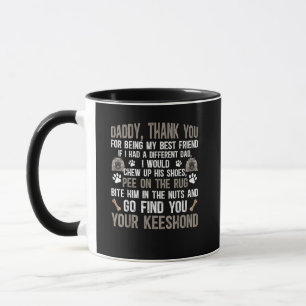 Grappige Keeshond hond voor Keeshond Dad Mok