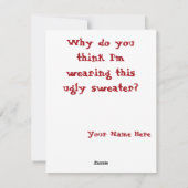 Grappige Keeshond in Kersttrui Feestdagenkaart (Achterkant)