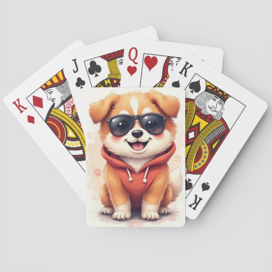 Grappige Keeshond Kawaii Hond Pokerkaarten (Achterkant)