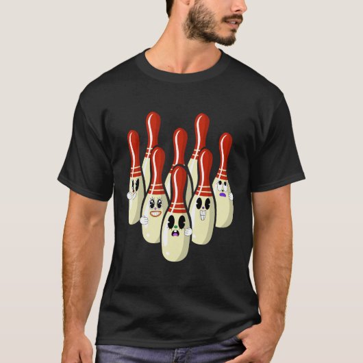 Grappige Kegel Cartoon Ontwerp T-shirt (Voorkant)