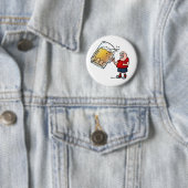 Grappige Kerel Met Maar ÉÉN Grote Bier Ronde Button 5,7 Cm (In situ)