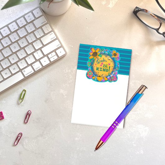 Grappige kerel wees vriendelijk bloemige vriendeli post-it® notes