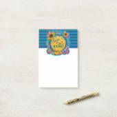 Grappige kerel wees vriendelijk bloemige vriendeli post-it® notes (Op bureau)