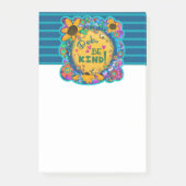 Grappige kerel wees vriendelijk bloemige vriendeli post-it® notes (Voorkant)