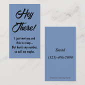 Grappige kerels hier is mijn nummer bel me misschi contactkaartje (Voorkant / Achterkant)