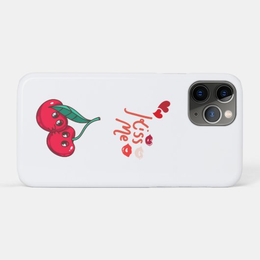 Grappige kersen in de liefde. Case-Mate iPhone case (Achterkant (horizontaal))