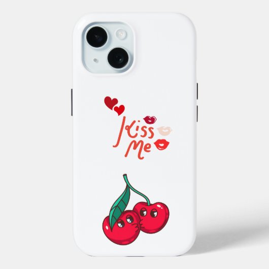 Grappige kersen in de liefde. Case-Mate iPhone case (Achterkant)