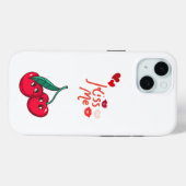 Grappige kersen in de liefde. Case-Mate iPhone case (Achterkant (horizontaal))