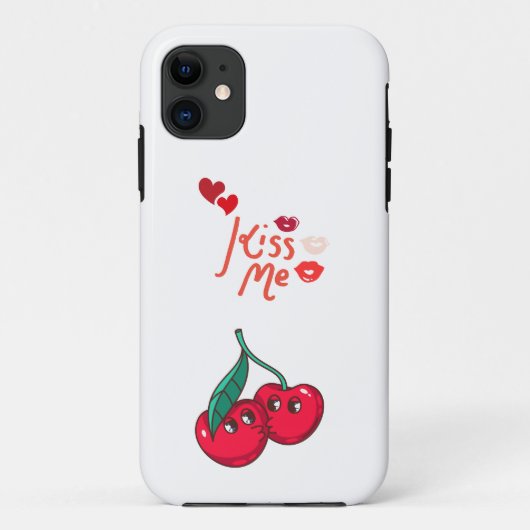 Grappige kersen in de liefde. Case-Mate iPhone case (Achterkant)