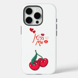 Grappige kersen in de liefde. iPhone 16 pro hoesje