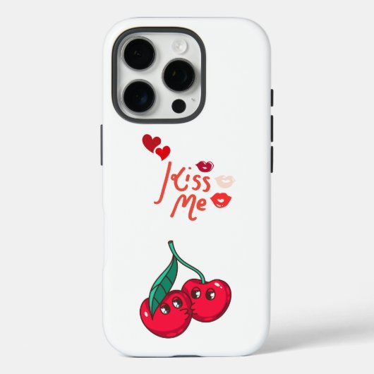 Grappige kersen in de liefde. Case-Mate iPhone case (Achterkant)