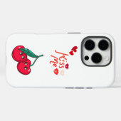 Grappige kersen in de liefde. Case-Mate iPhone case (Achterkant (horizontaal))