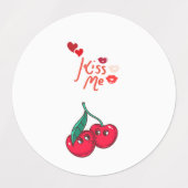 Grappige kersen in de liefde. labels (Design 1)