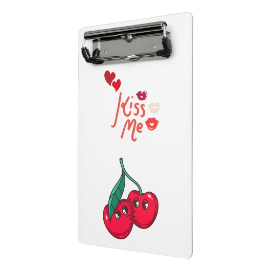 Grappige kersen in de liefde. mini klembord (Angled2)