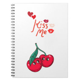 Grappige kersen in de liefde. notitieboek