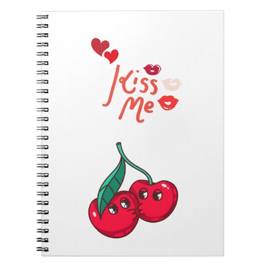 Grappige kersen in de liefde. notitieboek (Voorkant)