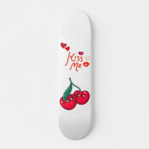 Grappige kersen in de liefde persoonlijk skateboard