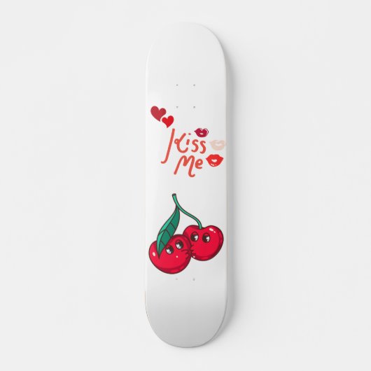 Grappige kersen in de liefde persoonlijk skateboard (Voorkant)