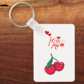 Grappige kersen in de liefde. sleutelhanger (Voorkant)