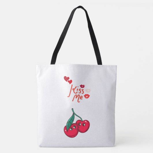Grappige kersen in de liefde. tote bag (Voorkant)
