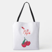 Grappige kersen in de liefde. tote bag (Achterkant)