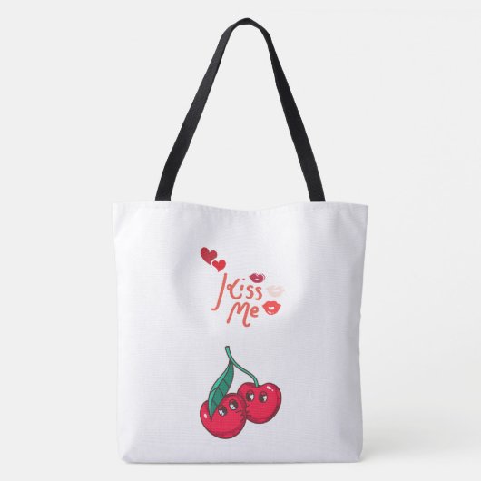 Grappige kersen in de liefde. tote bag (Achterkant)