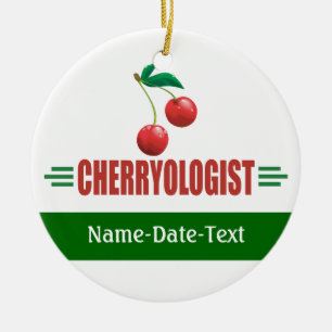 Grappige Kersen Keramisch Ornament