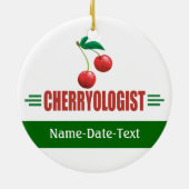 Grappige Kersen Keramisch Ornament (Achterkant)