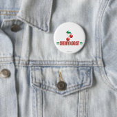 Grappige Kersen Ronde Button 5,7 Cm (In situ)