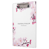 Grappige kersenbloesems gepersonaliseerd klembord (Links)