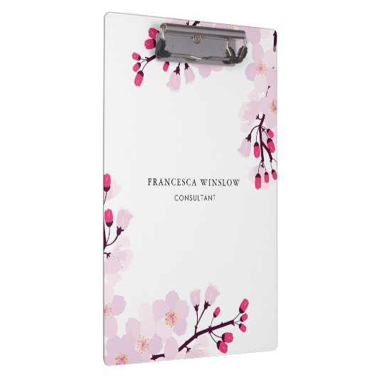 Grappige kersenbloesems gepersonaliseerd klembord (Rechts)
