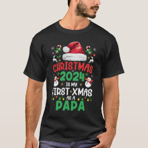 Grappige kerst 2024 is mijn eerste kerst als papa  t-shirt
