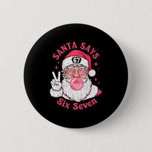 Grappige kerst 67 Meme Brain Rot Kerstman Xmas Ronde Button 5,7 Cm