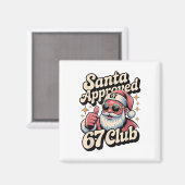 Grappige kerst 67 meme - Retro Kerstman goedgekeur Magneet (Voorkant / Achterkant)