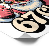 Grappige kerst 67 Meme - Retro Kerstman Goedgekeur Poster (Hoek)