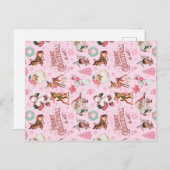 Grappige kerst - afdrukbare digitale Design Briefkaart (Voorkant / Achterkant)