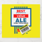 Grappige kerst Ale Bier Labels Etiket (Enkel label)