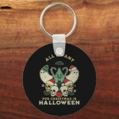 Grappige kerst alles wat ik wil is Halloween Spook Sleutelhanger (Voorkant)