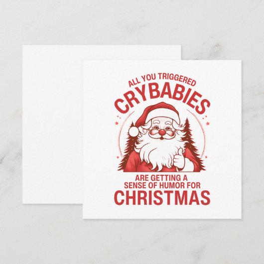 Grappige kerst Anti Woke Sinterklaas Feestdagenkaart (Voorkant / Achterkant)