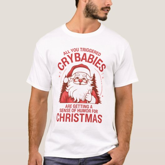Grappige kerst Anti Woke Sinterklaas T-shirt (Voorkant)
