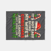 Grappige Kerst Armbandje Man Vakantie Koppel H Fleece Deken (Voorkant (Horizontaal))